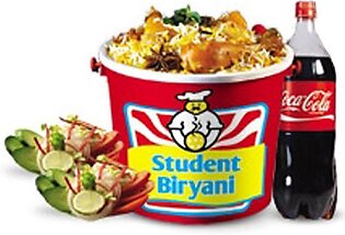 Delicious famous Biryani from the Student's Biryani. Serves 5 people. Let them have a feast any time..