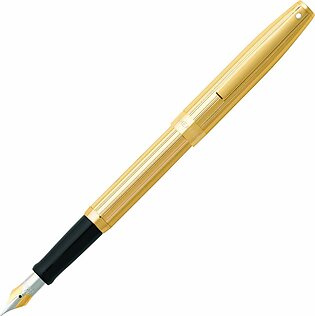 Sheaffer Sagaris: 9474 – Fluted Gold Tone Cap & Barrel Featuring Gold Plated Trim Fountain Pen