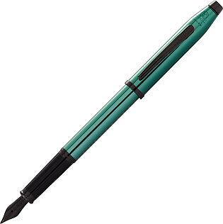 Cross Classic Century II Translucent Green Lacquer with Polished Black PVD Fountain Pen Item# AT0086-139