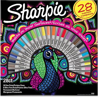 Sharpie 2058158 – Big Pack “Peacock Edition” 28 Color Marker Set