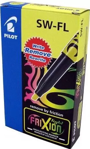 Pilot FriXion Light Erasable Highlighter Pen – Yellow (Pack of 12 Pcs)