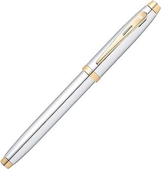 Sheaffer 100 9340 Chrome Gold Plated Trim Fountain Pen