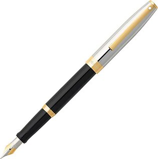 Sheaffer Sagaris 9475 – Black Barrel and Chrome Cap Featuring Gold Tone Trim Fountain Pen
