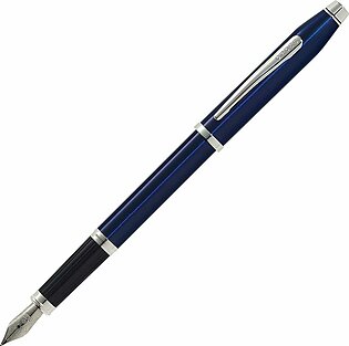 Cross Century II Translucent Blue Lacquer Fountain Pen with Rhodium-Plated Appointments Item# AT0086-103