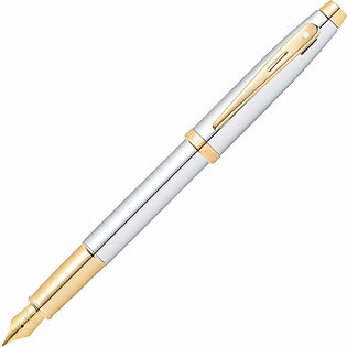 Sheaffer Gift Collection 100 – 9340 Chrome Gold Plated Trim Fountain Pen