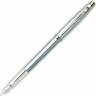 Sheaffer Gift Collection SH100 9306 – Brushed Chrome Cap  Barrel Nickel Trim Fountain Pen