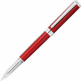 Sheaffer Intensity 9245 – Engraved Translucent Lacquer Red with Polished Chrome Trim Fountain Pen