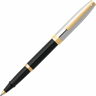 Sheaffer Sagaris 9475 – Black Barrel and Chrome Cap Featuring Gold Tone Trim Roller ball Pen