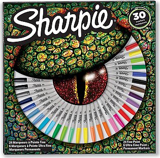 Sharpie 2061127 – Big Pack “Lizard Edition” 30 Color Marker Set