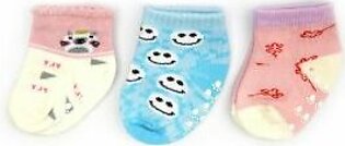 Little Sparks Baby Comfy Fit 3 Pairs Socks Multicolours (0-3 Months)