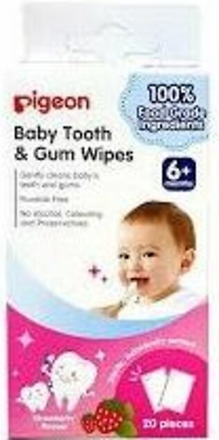 PIGEON BABY TOOTH & GUM WIPES STRAWBERRY
