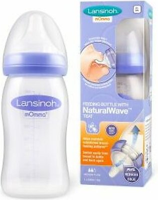 Lansinoh Feeding Bottle with NaturalWave Teat 240ml