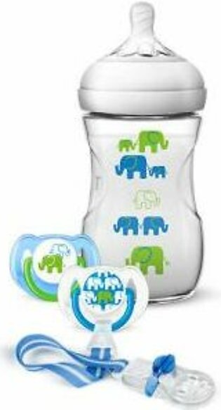 Avent Naturall 260 ml Elephant Design Gift Set
