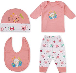 4Pcs Baby Gift Set Bee Pink - Sunshine
