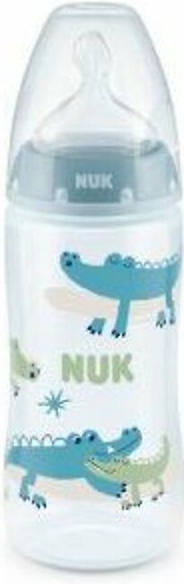 Nuk Bottle Temprature Control Polypropylene Bottle (Pp) Silicone Nipple 300Ml Blue 0-6M