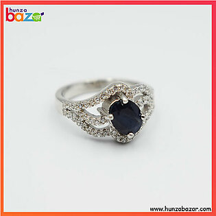 Sapphire Stone Silver Ring HB-691