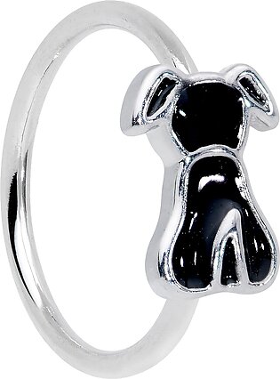 Body Candy Womens 18G Puppy 316L Stainless Steel Nose Ring Dog Nose Hoop Ring Circular Nose Ring