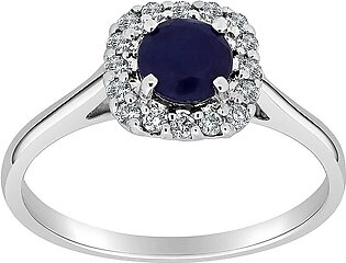 1/10 Carat Diamond Halo Ring for Women