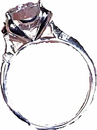 1/2/3 Carat Moissanite Engagement Ring, Moissanite Diamond, White Gold Plated Sterling Silver Rings for Women, Handmade