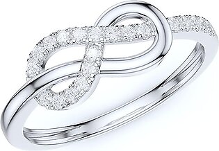 Real White Gold Tie The Infinity Love Knot