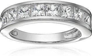 Amazon Collection Platinum-Plated Sterling Silver Ring