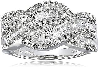 Amazon Collection White Gold and Diamond Ring