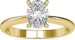 MRENITE 1ct 2ct 10K 14K 18K Oval Cut Moissanite Engagement Ring for Women D Color Wedding Bridal Promise Anniversary Ring Jewelry Gift for Women Wife