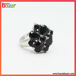 Sapphire Stone Silver Ring HB-688