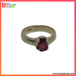 Ruby Stone Silver Ring HB-617