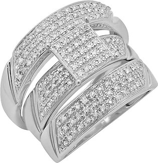 White Diamond Men’s and Women’s Engagement Ring