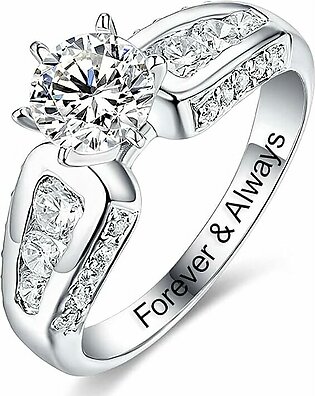 Sterling Silver Promise Ring Engagement Ring for Women
