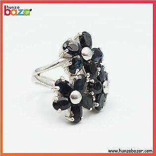 Sapphire Stone Silver Ring HB-684
