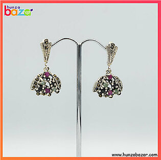 Ruby Emerald & Sapphire Stone Earring HB-660