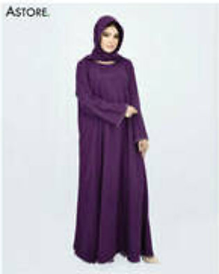 Sheer Pearl Abaya (Purple)