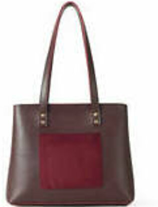 Patch Tote Bag Maroon