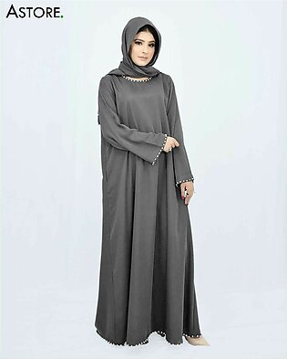 Sheer Pearl Abaya (Grey)