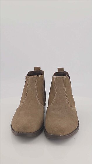 FAWN SUEDE CHELSEA BOOTS
