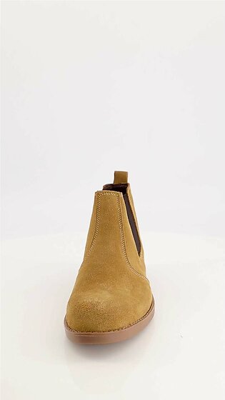 Camel Suede Chelsea Boots