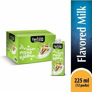 Pack of 12 Dayfresh Pista Zafran Flavored Milk 225ml