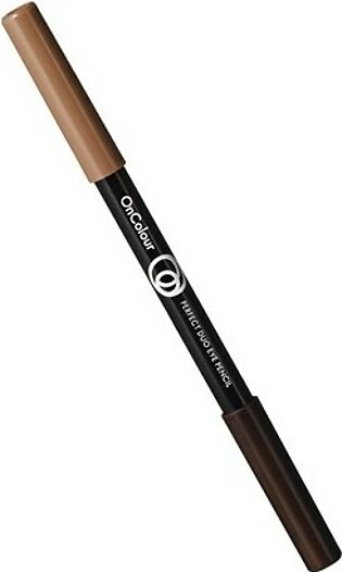 Oriflame-OnColour Perfect Duo Eye Pencil, 1.5gm - Mocha & Rose Gold