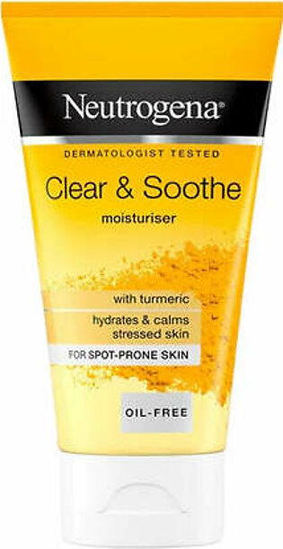 Neutrogena Clear & Smooth Moisturiser Oil Free For Spot Pore Skin 75ml