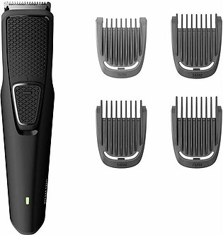 Beard Trimmer 1Mm Stubble Comb, Usb Charging Cable, 3-5-7Mm Beard Combs, 8 Hr Charge - Up To 60 Min Run Time, Black Color, Battery Low Indicator