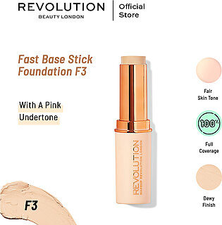 Makeup Revolution Fast Base Stick Foundation F3