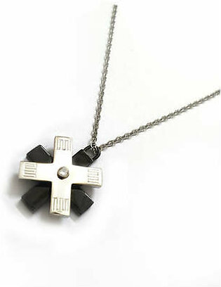 Two Cross Pendant Necklace 714