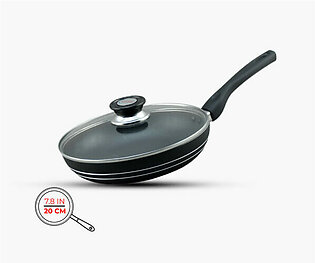 KLASSIC Round Frying Pan with Glass Lid 20Cm Non Stick