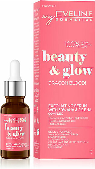 Eveline Beauty and Glow Exfoliating Serum 30% AHA and 2% BHA Complex