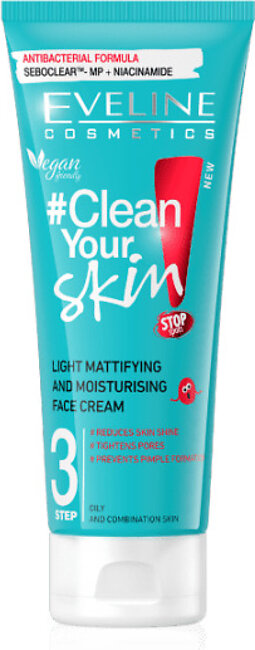 Clean Your Skin Step 3 Light Mattifying & Moisturizing Face Cream 75ML
