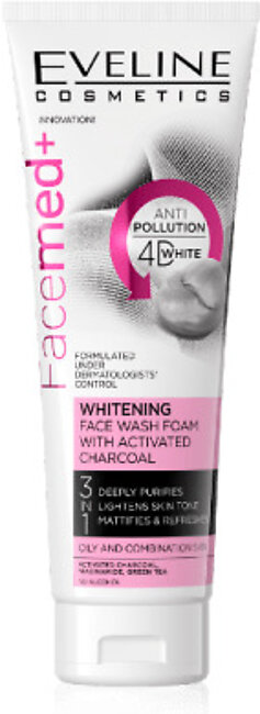 Facemed+ Whitening Face Wash Foam With Activated Charcoal 3 In 1