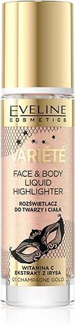 Variete Face & Body Liquid Highlighter Shade 01 Champagne Gold