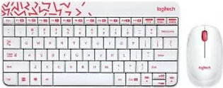 Logitech MK240 NANO Wireless Keyboard and Mouse Combo (WhiteVivid Red) 920-008201
